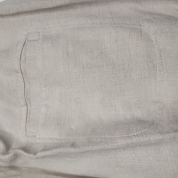 The Havanera Co. Sz 36-38 Natural Linen summer breeze pants.  Comfy elastic tie - Picture 8 of 13